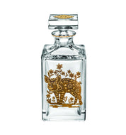 Golden Whiskey Decanter With Gold Pig - DSLYF