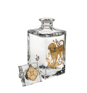 Whiskey Decanter With Gold Dog - DSLYF