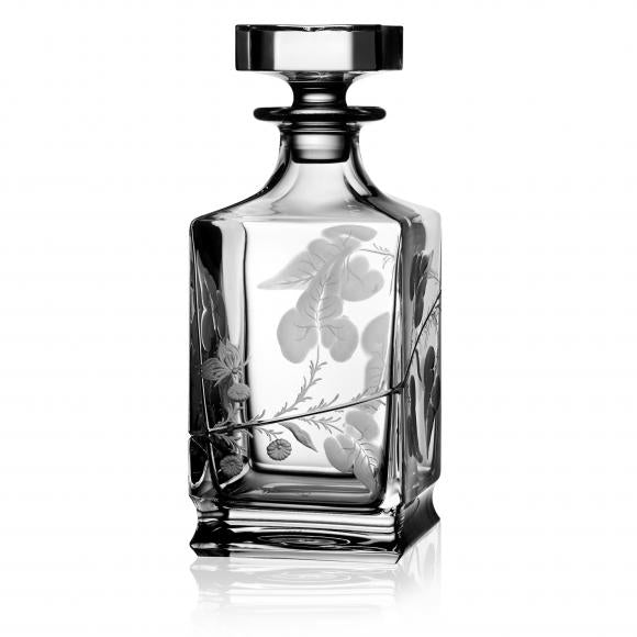 Varga Crystal Rain Forest Clear Whiskey Decanter - DSLYF